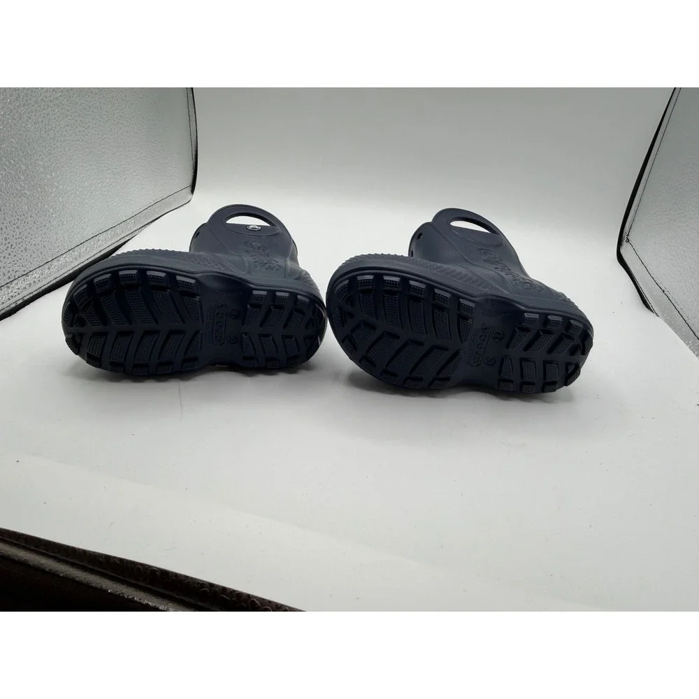Crocs Kids Handle It Rain‎ Boot Navy Blue Waterproof Pull On 12803-410 Size C7